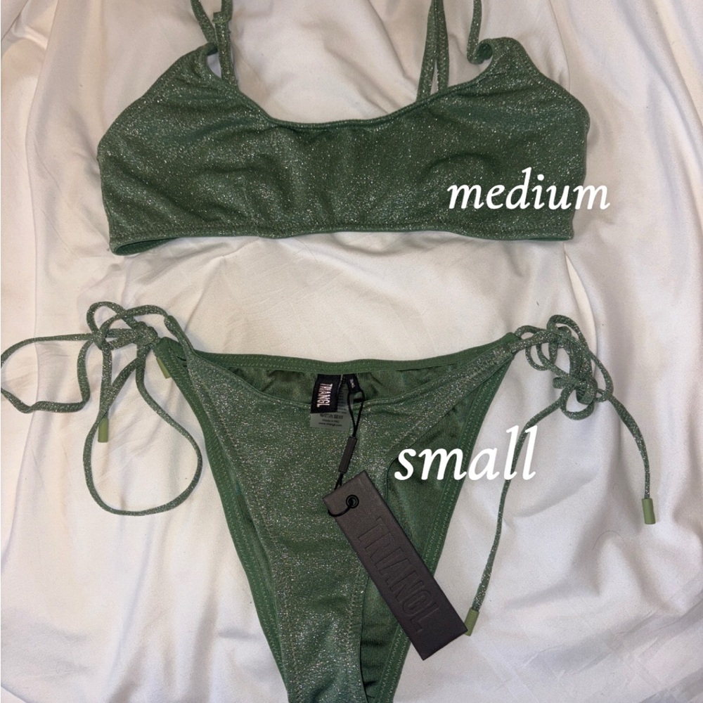 Green Triangl Bikini Set